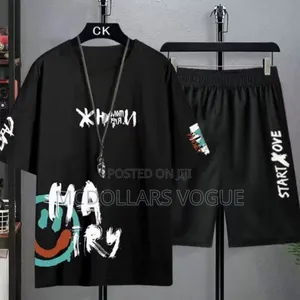 Men Top N Down Shorts, Black