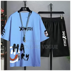 Men Top N Down Shorts, Blue