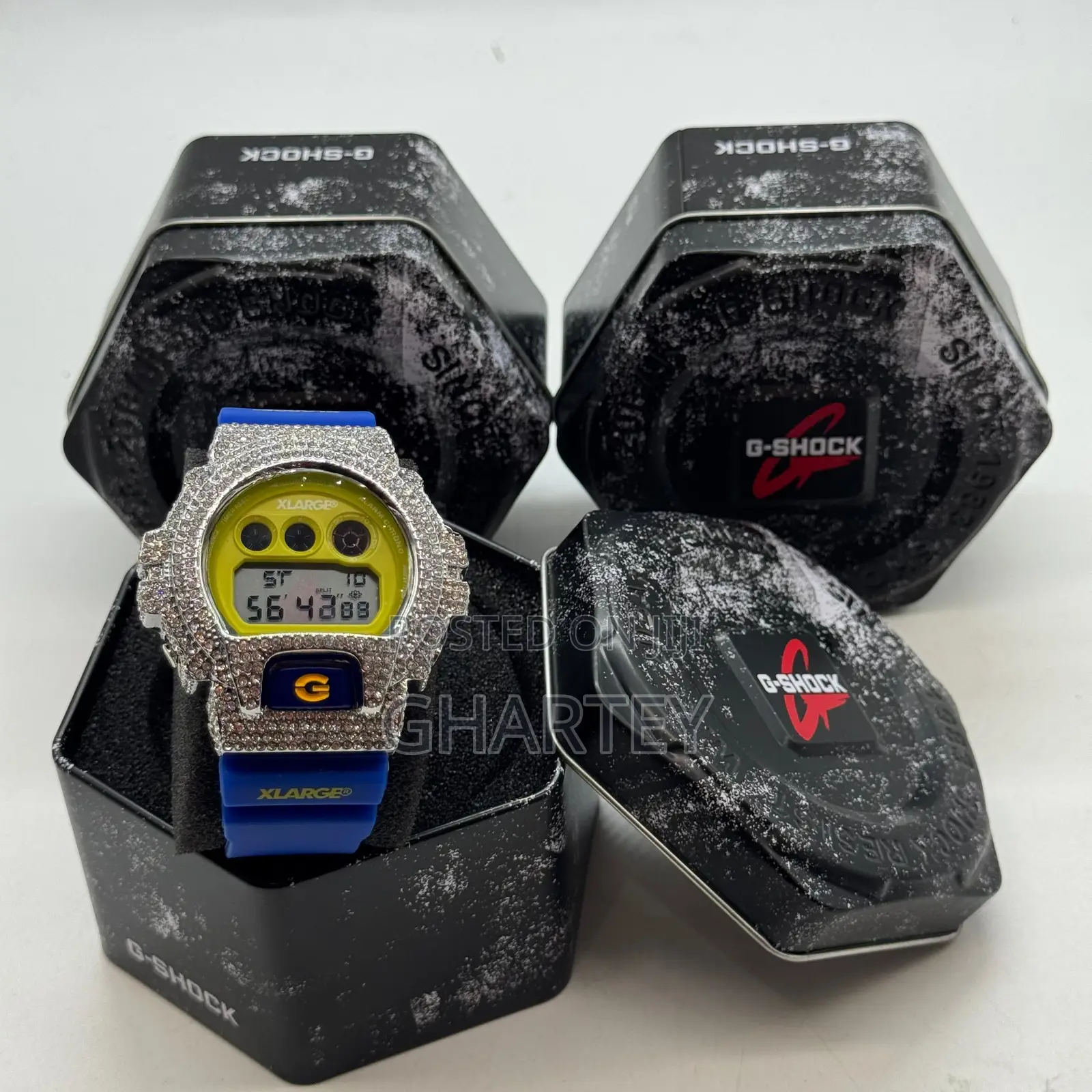 Gshock Unique Designed Iced Bezel Men’S Digital Watch. In Colors