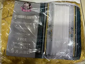 Long Blackout Curtain 2 Piece Designed Gold