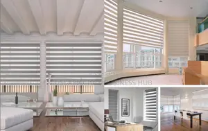 Denim Dens Zebra Curtain Window Blinds 