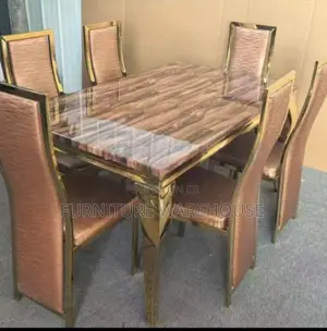 Six Seater Marble Dinning Set