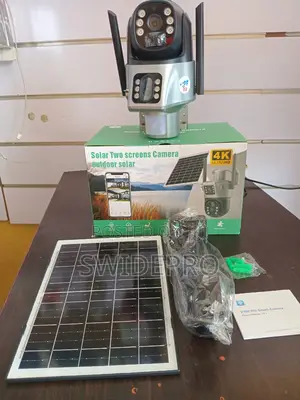 Solar Powered Dual Lens CCTV Camera V380 Pro Wifi/4g Sim