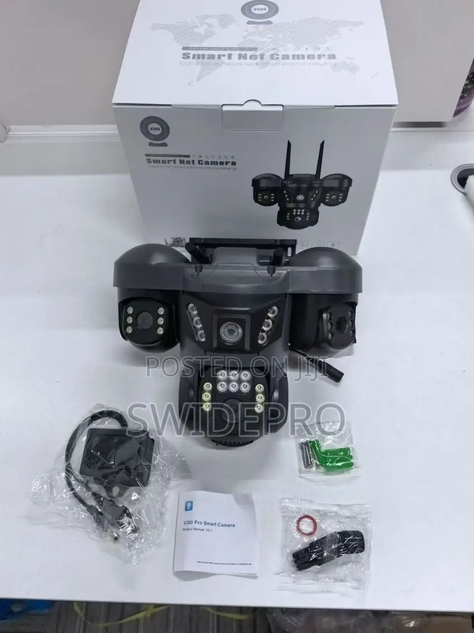 Tripple Lens V380 Pro Smartnet Solar Powered Camera 3lens Sim 4g CCTV