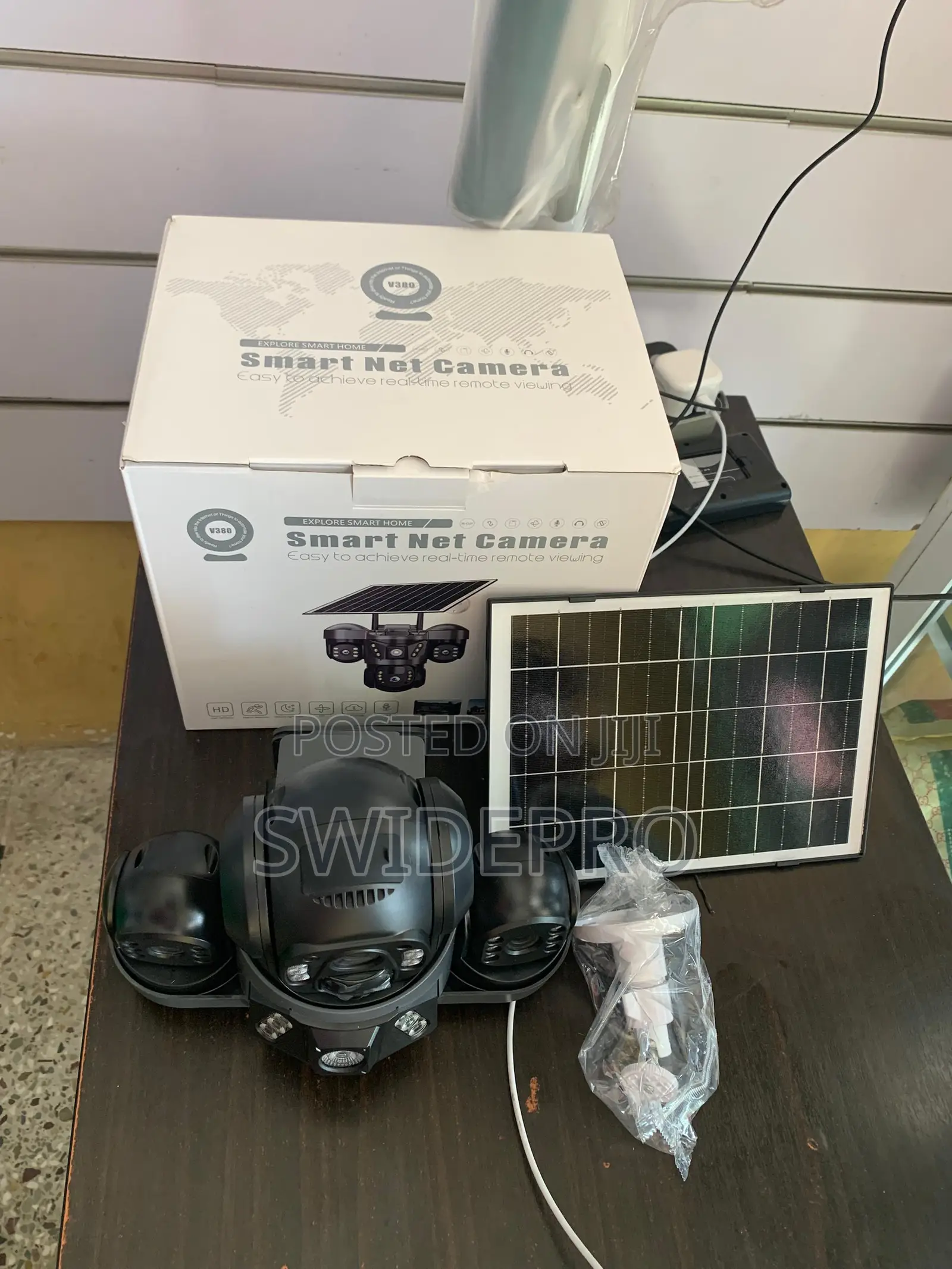 Tripple Lens V380 Pro Smartnet Solar Powered Camera 3lens Sim 4g CCTV