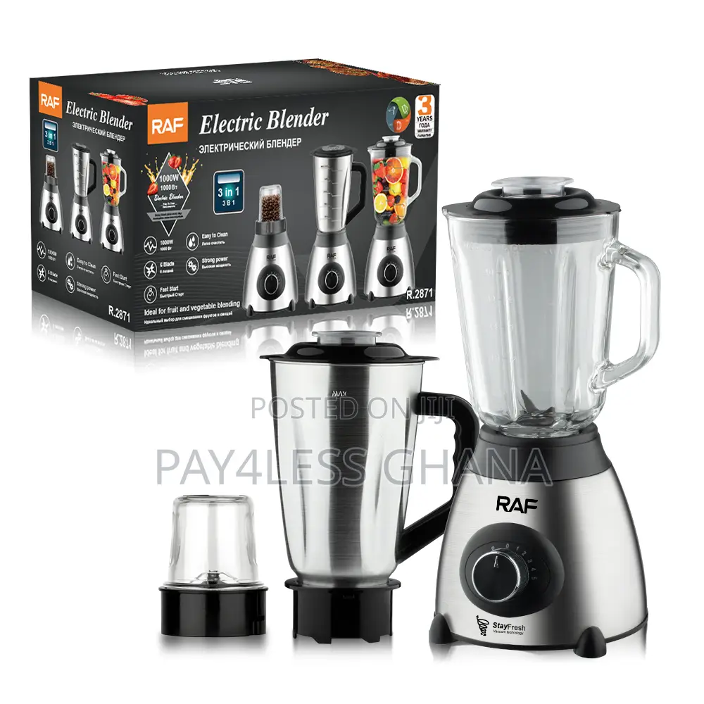 RAF 3-in-1 Blender With 6 Blades