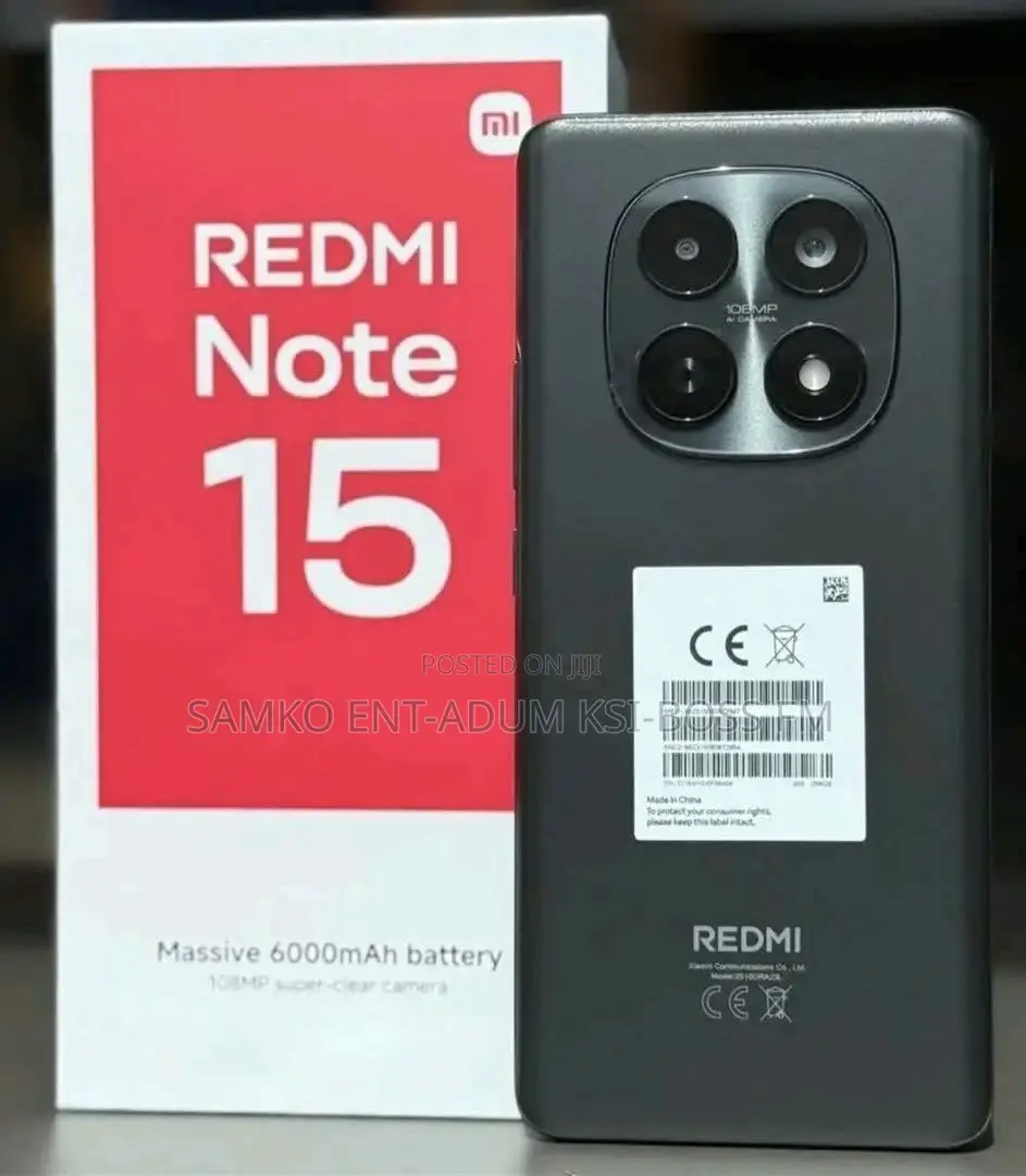 New Xiaomi Redmi Note 15 128 GB Black