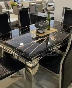Six Seater Marble Dinning Set