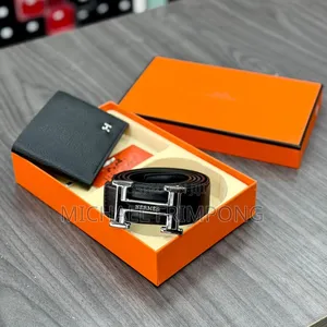 Men's Original Hermes Belt And Wallet Set
