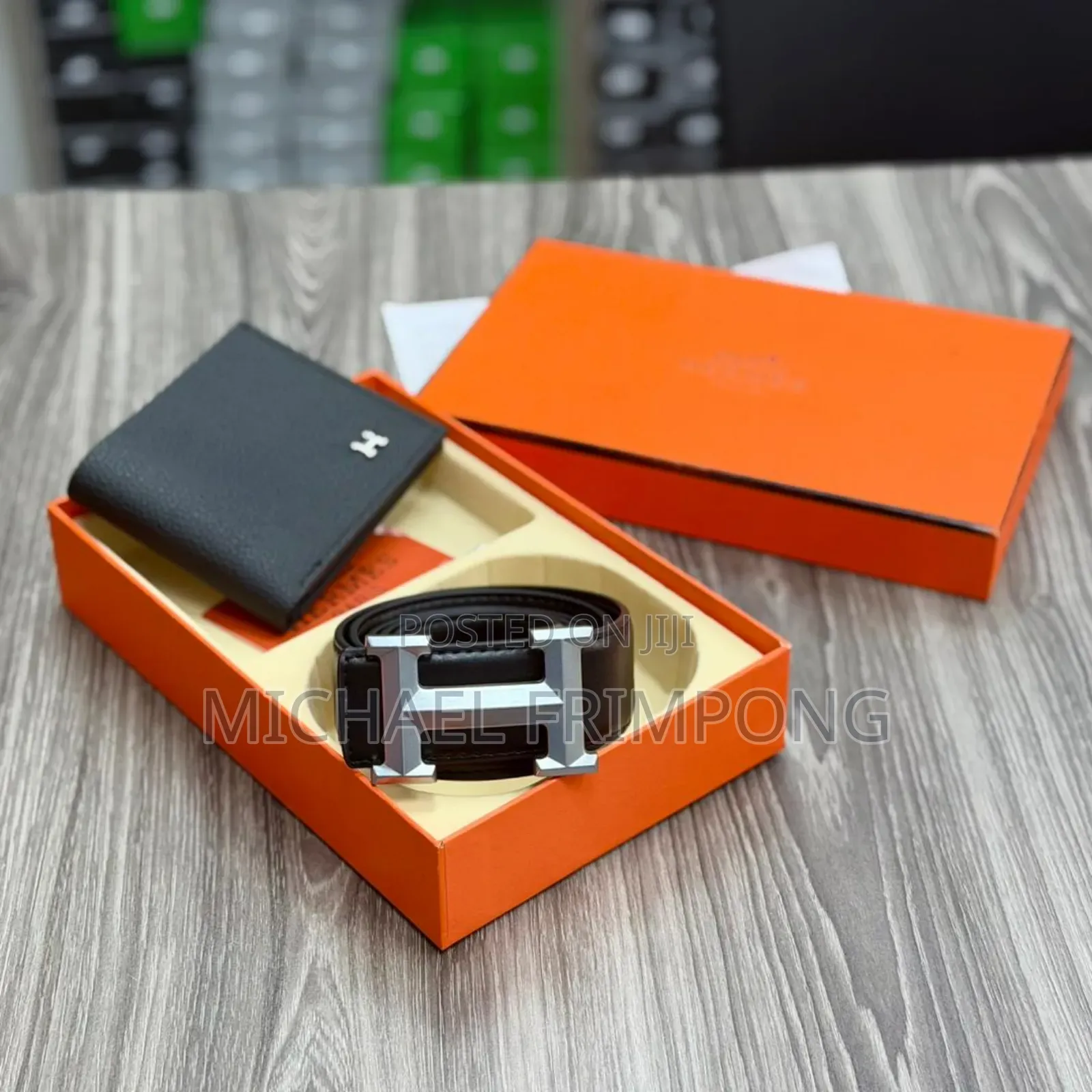 Men's Original Hermes Belt And Wallet Set