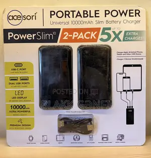 Acesori Powerslim10 2-Pack Led 10,000mah Portable Power Banks