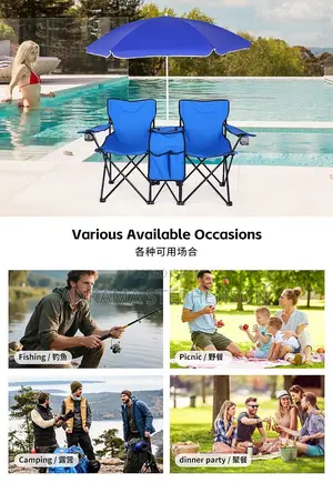 Outdoor Leisure Folding Chair Beach Chair Sunshade Portable
