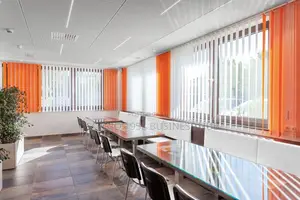 Walnut Whirl Modern Vertical Window Curtain Blinds 