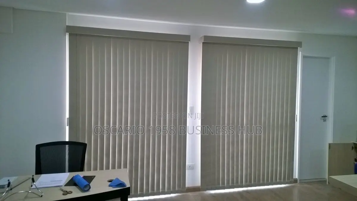 Almond Breeze Vertical Modern Design Window Curtain Blinds 