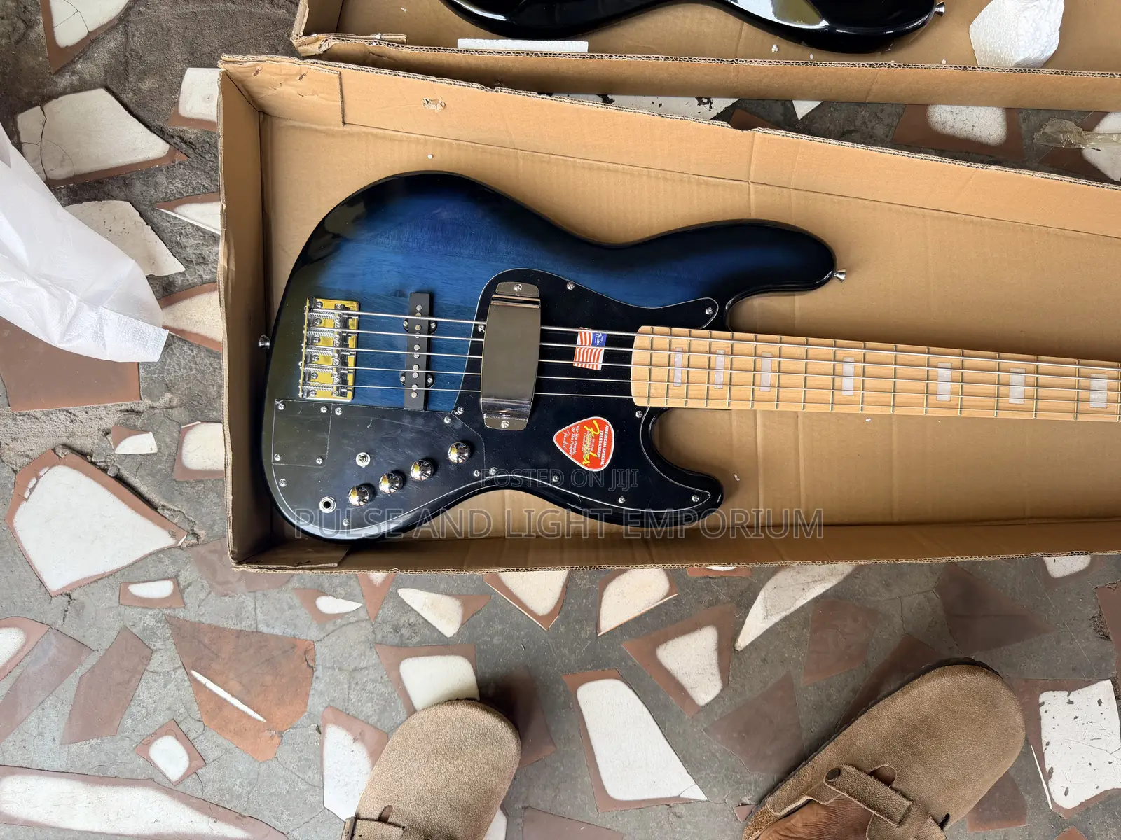 A 5-String Fender Jazz Bass Electric Guitar