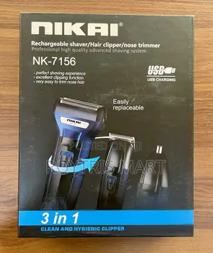Nikai Nk-7156 3-in-1 Rechargeable Shaver