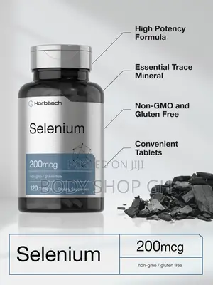Horbäach Selenium Supplement for Women Men | 200mcg | 120 Tablets