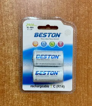 Beston Rechargeable C (R14) Ni-Mh Battery - 2500mah