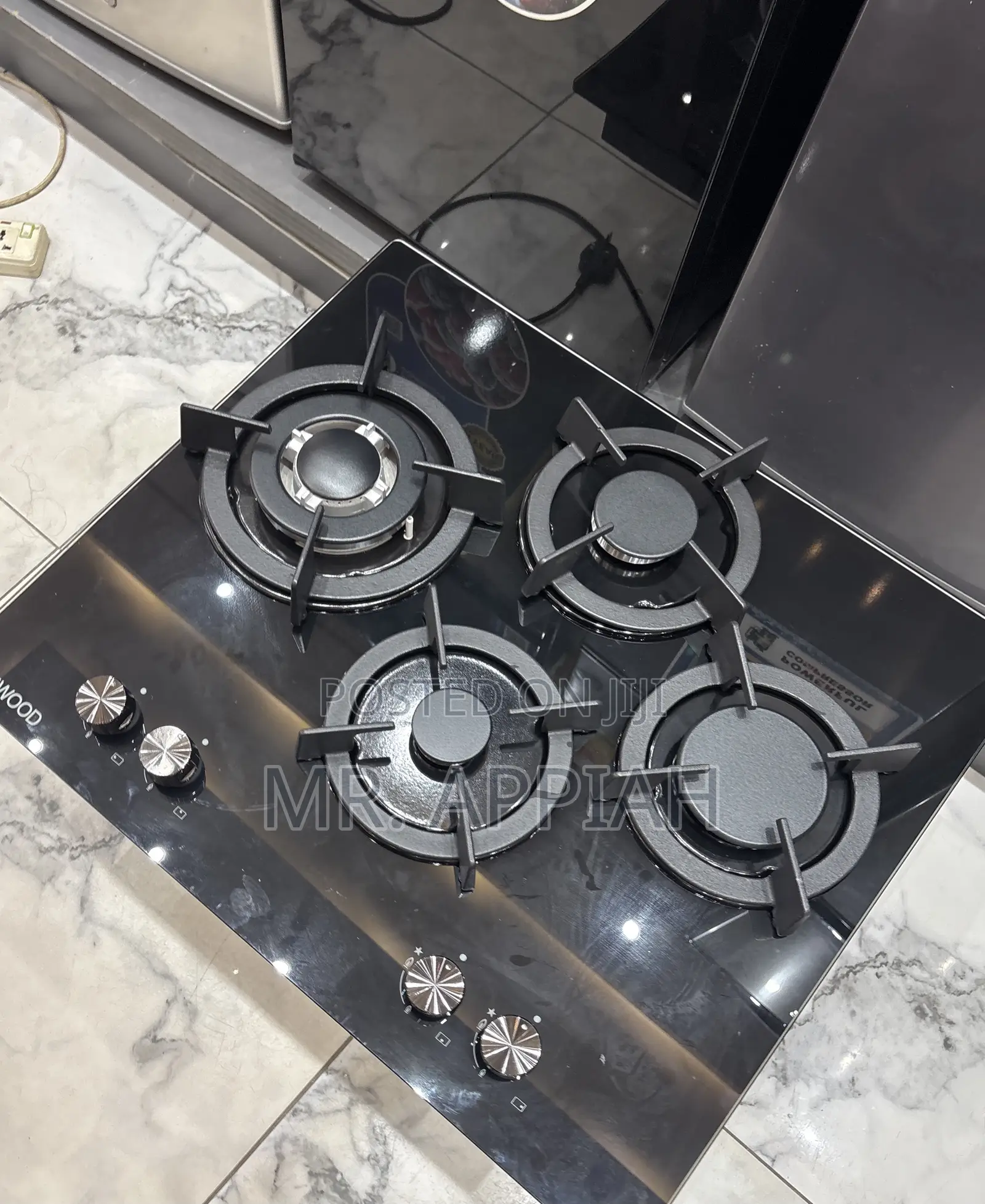 Solid Quality Kenwood Tempered Glass 4 Gas Hob 