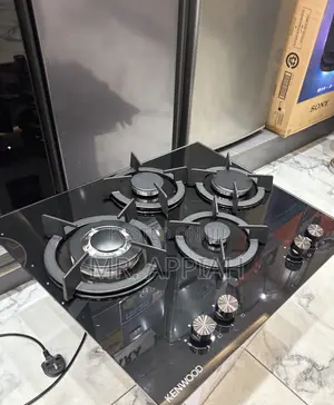 Get Unique Kenwood 60cm Tempered Glass 4 Gas Hob(Black) 