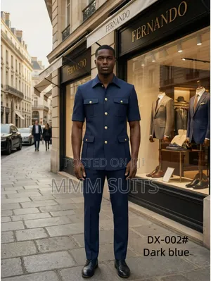 Quality Fernando 2-Piece Political Men Suit in Blue-Black