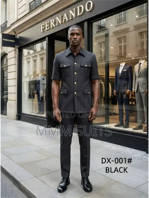 Quality Turkish 2-Piece Political Men's Suit in Black