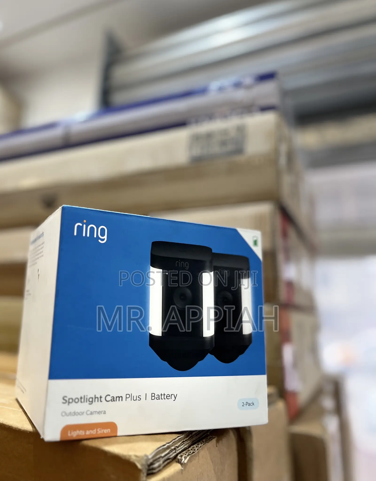 Super Affordable Ring Sportlight Security Camera(Double)Black 