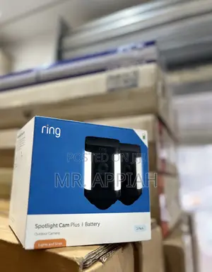 Super Affordable Ring Sportlight Security Camera(Double)Black 