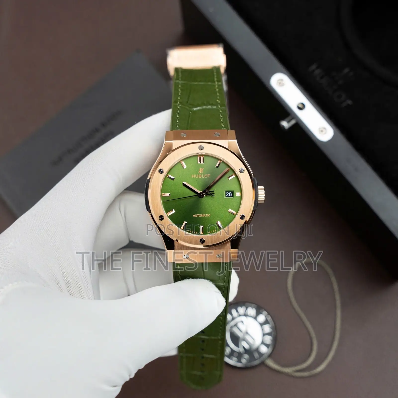 Hublot Classic Fusion With a Green Dial and Rose Gold Case
