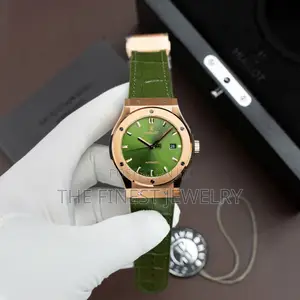 Hublot Classic Fusion With a Green Dial and Rose Gold Case