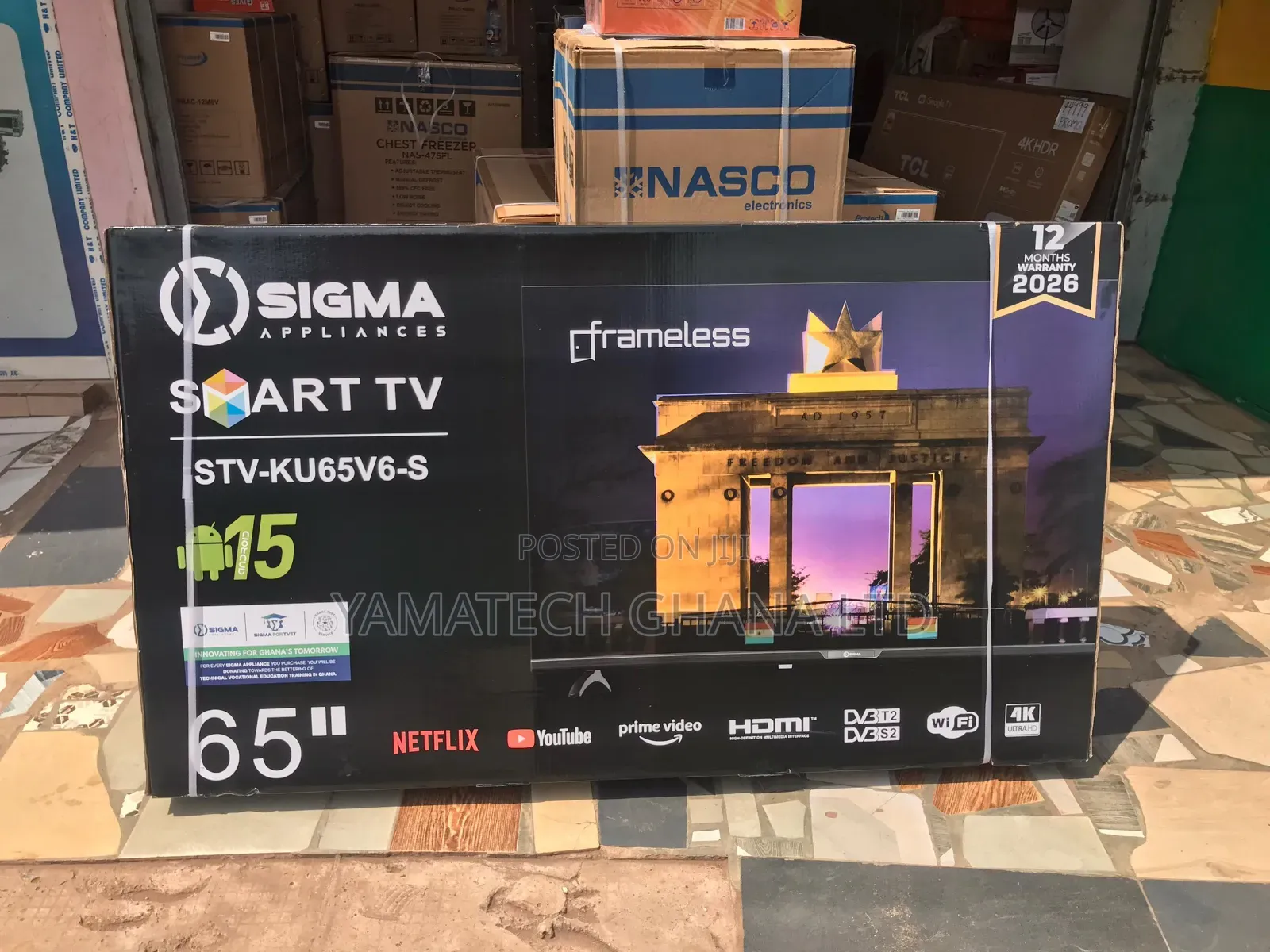Sigma 65 Inche Smart Android 4k Tv With Bluetooth And Voice Remote