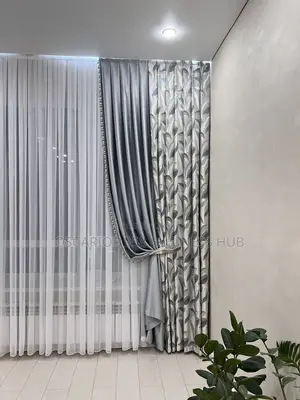 Coastal Canvas Modern Design Custom Window Curtain