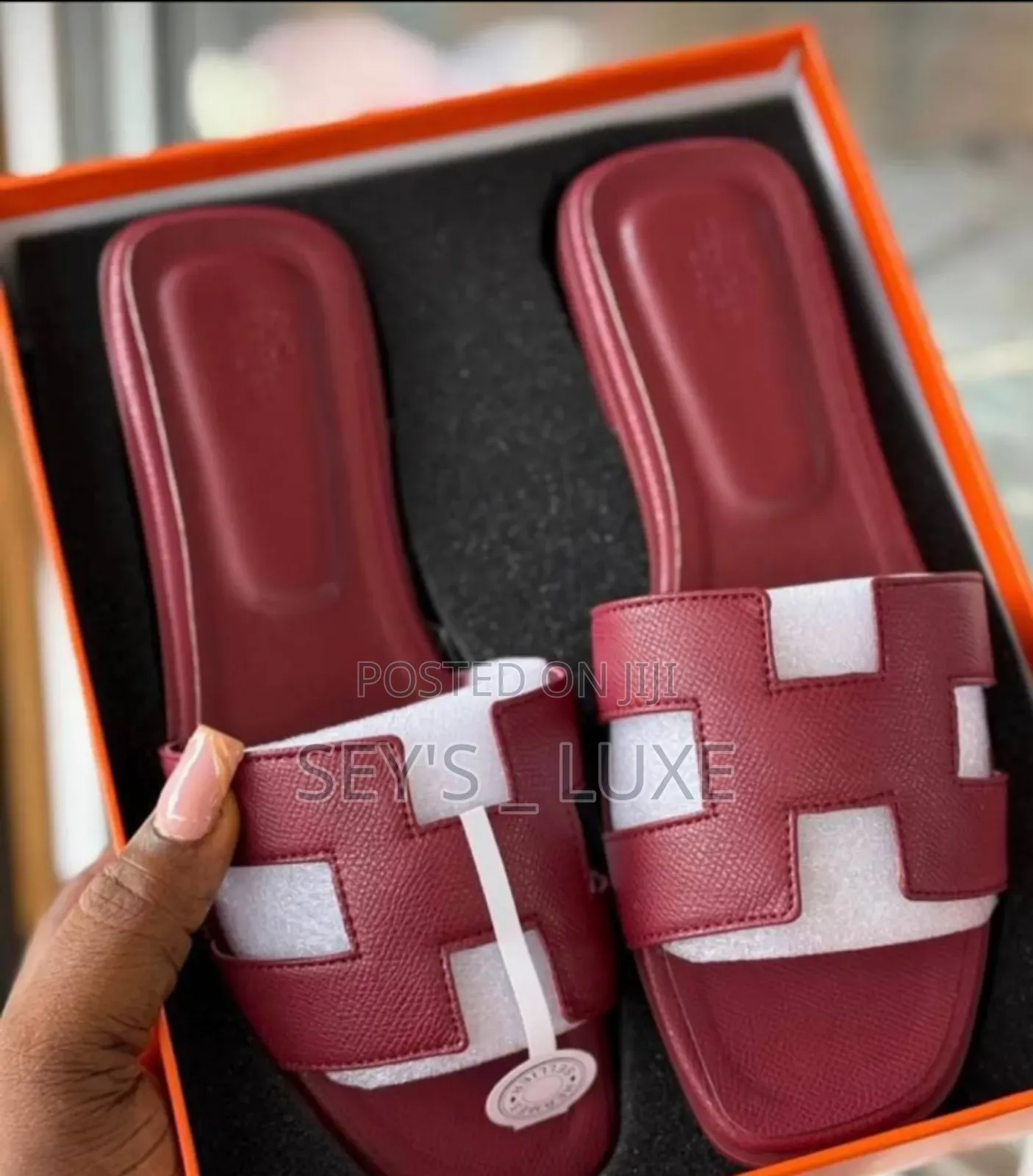 Wine Hermes Sandals