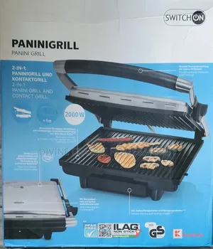 2in1 Switchon Panini Grill/Contact Grill 2000w (Germany)