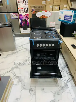 Spectacular Performance Black Gas Electric Cooker 2-2 50-50