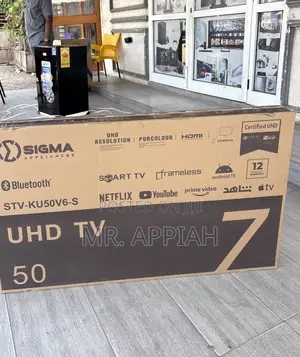Original Sigma Sig-Ku50v6-S 50 Inches Uhd Smart Android Television.