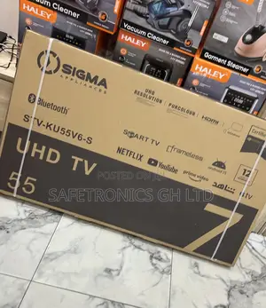 Exclusive 55 Inch Sigma Smart Uhd Led Android Frameless Tv