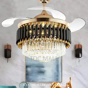 Luxury Crystal Fanlight With Bluetooth + Remote Control