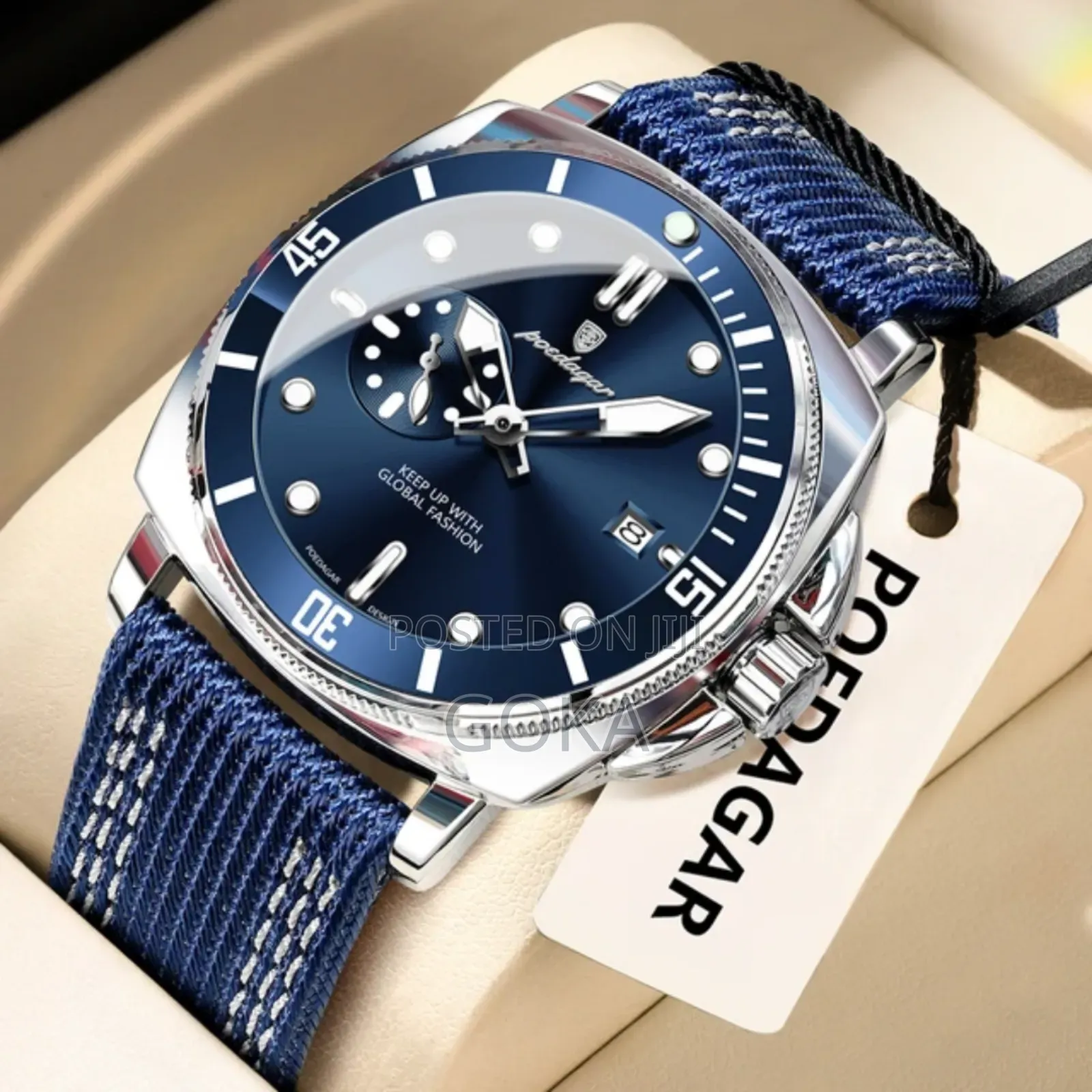 Luxury Leather Waterproof Luminous Quartz Men's Wristwatch