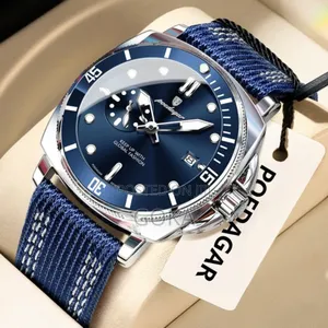 Luxury Leather Waterproof Luminous Quartz Men's Wristwatch