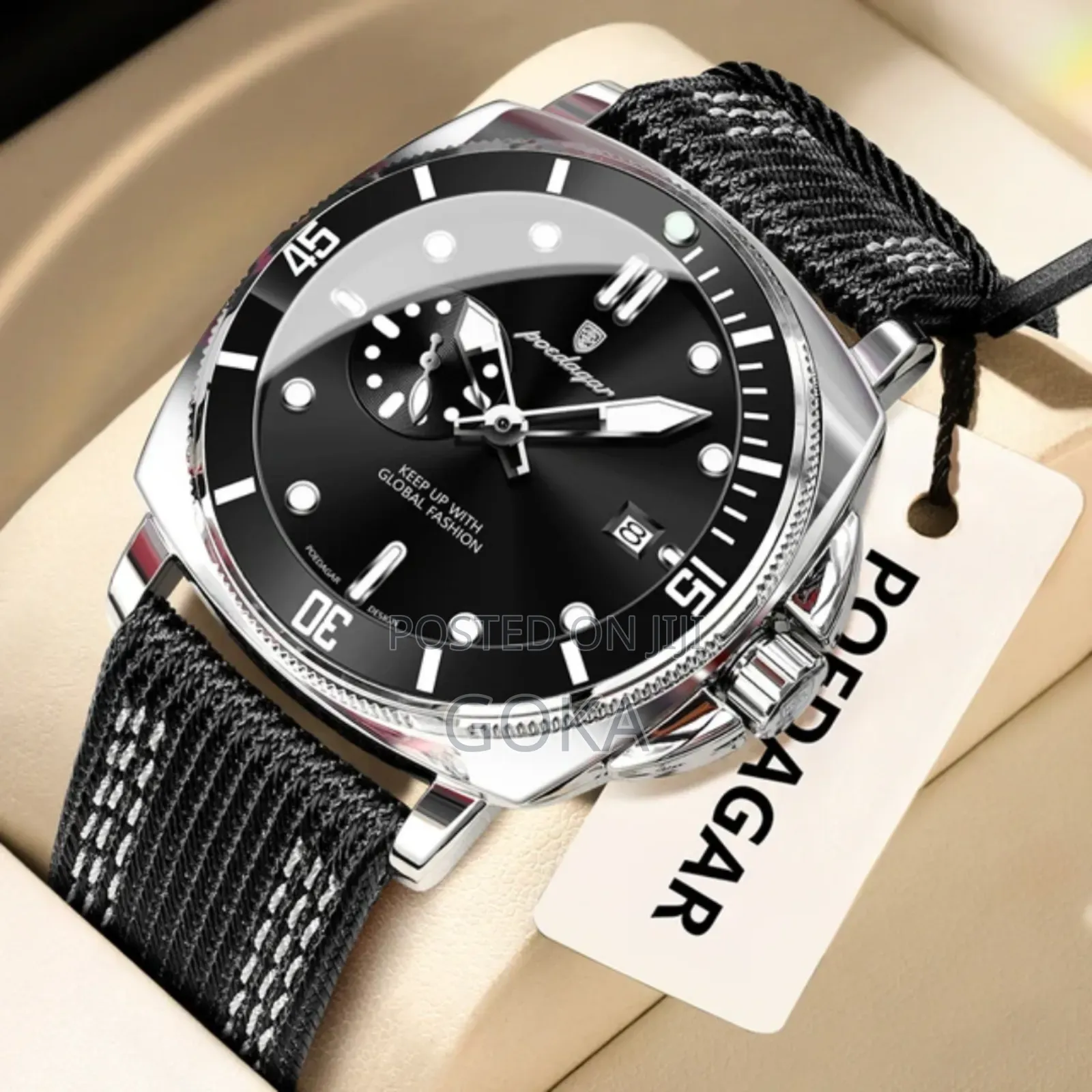 Luxury Leather Waterproof Luminous Quartz Men's Wristwatch