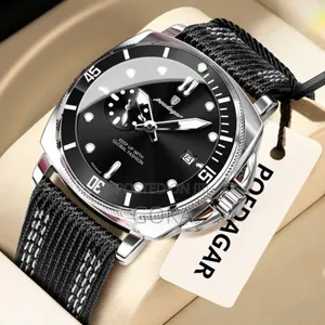 Luxury Leather Waterproof Luminous Quartz Men's Wristwatch