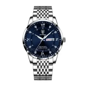 Poedagar Luxury Stain0less Steel Waterproof Luminous Quartz Watch