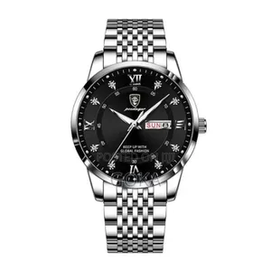 Poedagar Luxury Stain0less Steel Waterproof Luminous Quartz Watch