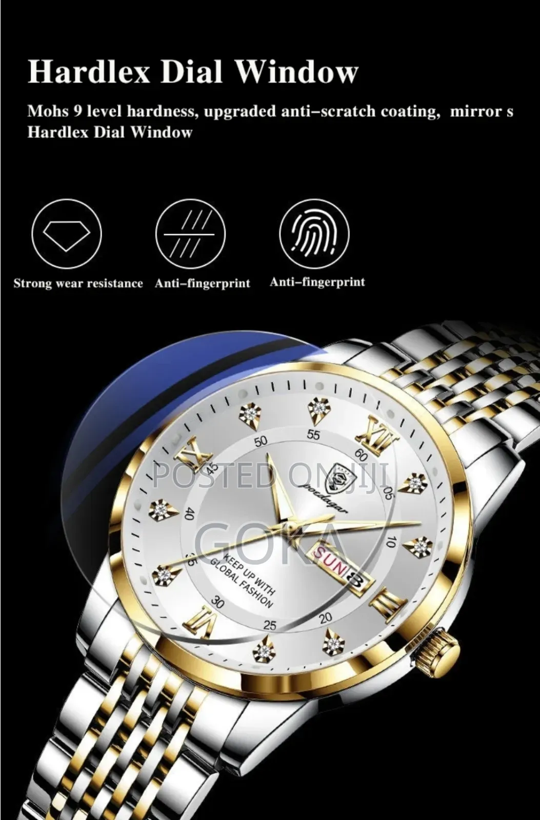 Poedagar Luxury Stain0less Steel Waterproof Luminous Quartz Watch