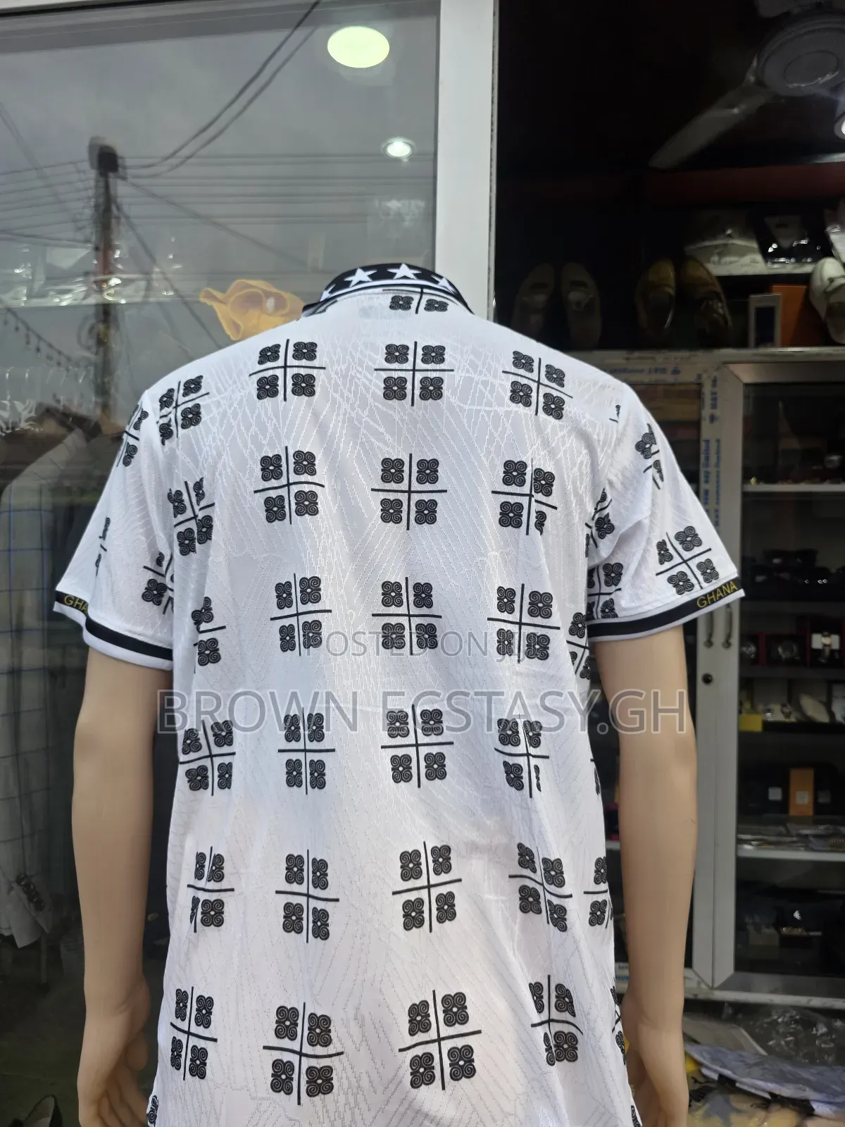 Ghana Adinkra Jersey (Available in Yellow or White)