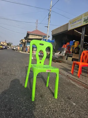 Green Stankable Plastic Armless Chair