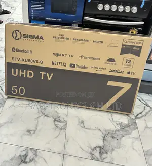 Newly Sealed Sigma 50 Inch Smart Led Uhd Android Frameless Tv