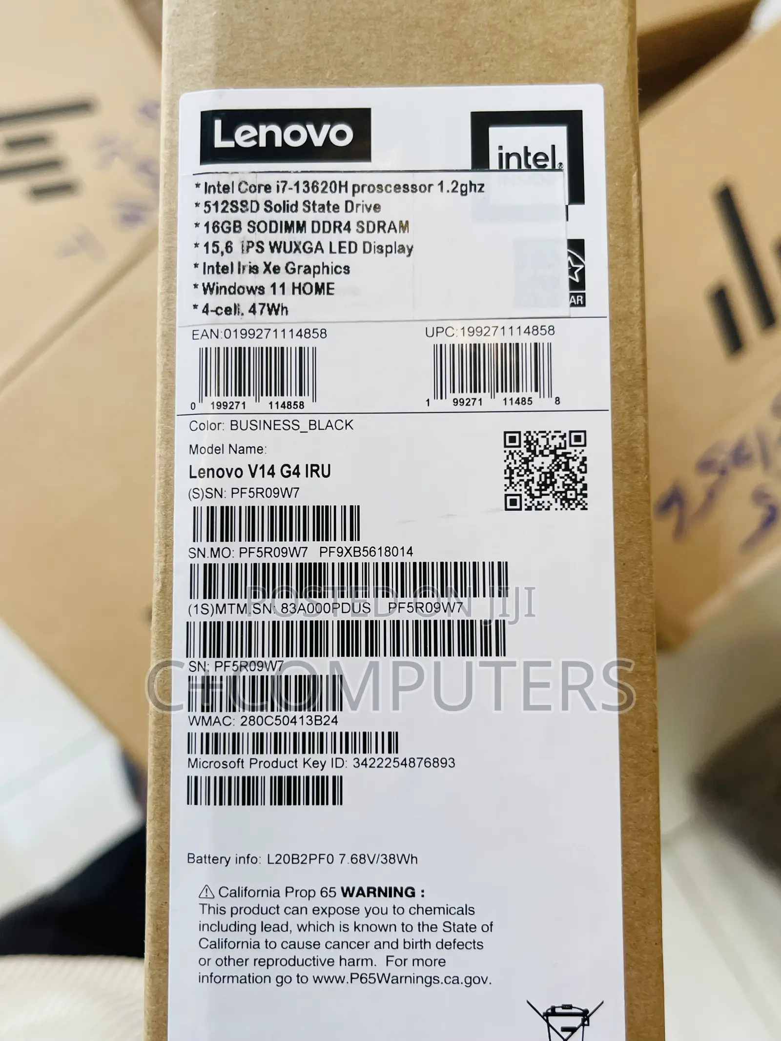 New Laptop Lenovo V15 16GB Intel Core i7 SSD 512GB