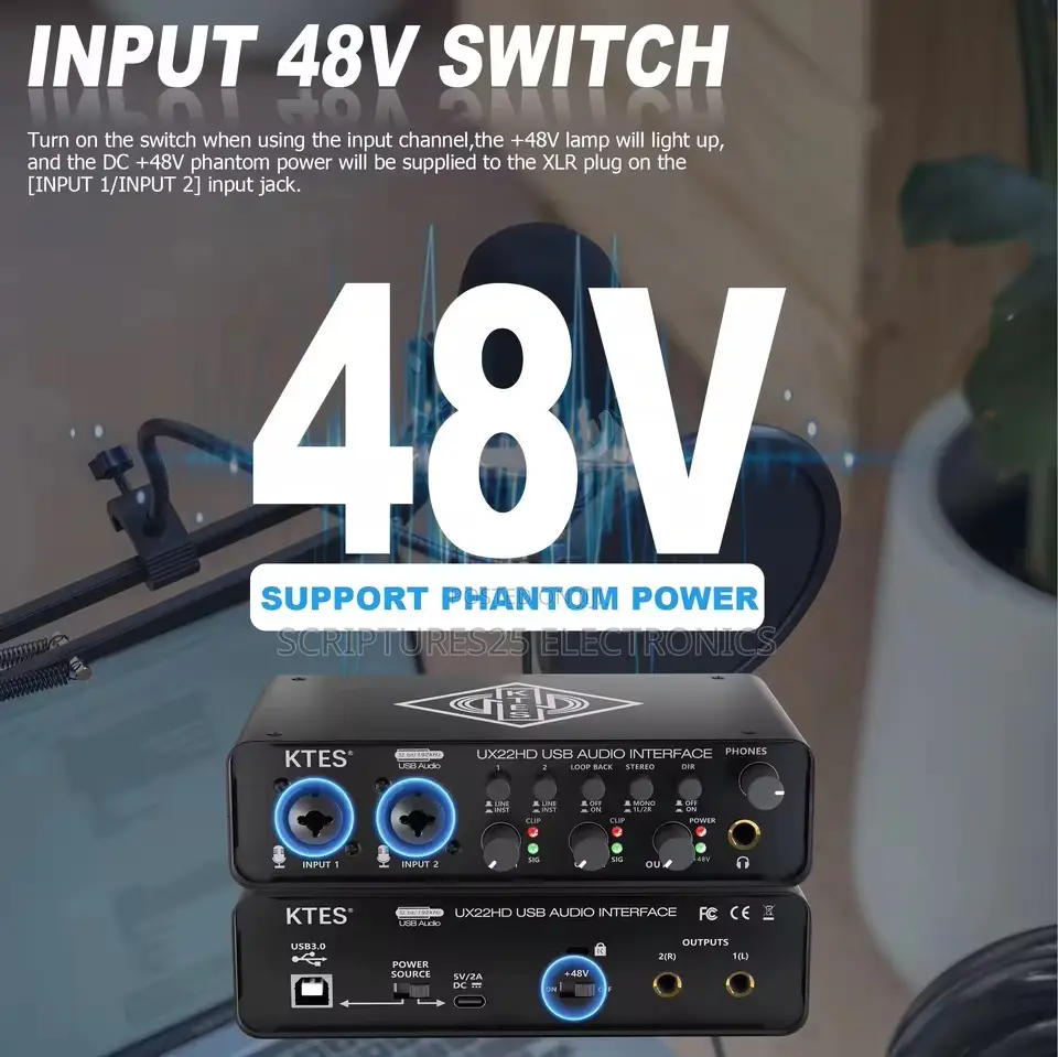 Professional Hd 32bit/19khz Soundcard (Ux22hd Sound Card)
